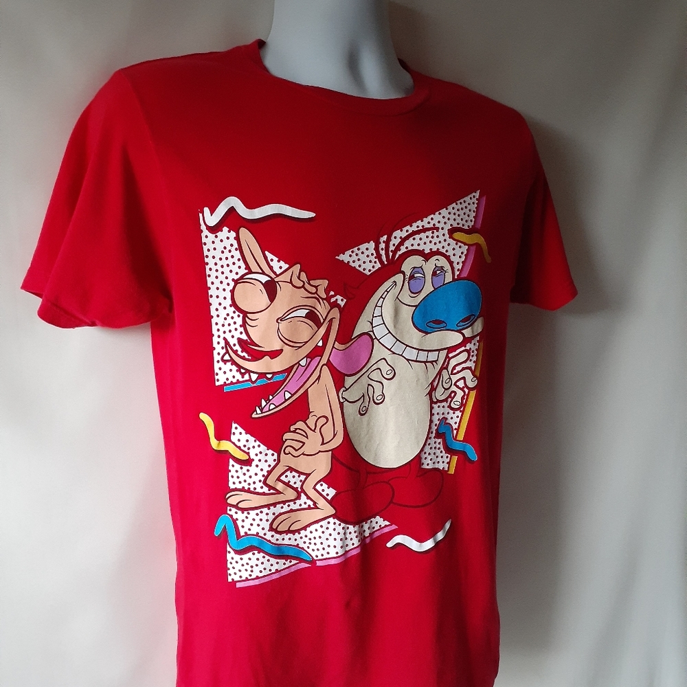 Ren & Stimpy men's red short-sleeve t-shirt - Picture 3 of 8